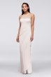 Sleeveless Long Mesh Dress with Illusion Neckline David's Bridal F15662