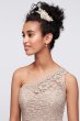 Short One Shoulder Corded Lace Dress David's Bridal F15711