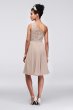 Short One Shoulder Corded Lace Dress David's Bridal F15711