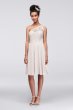 Short One Shoulder Corded Lace Dress David's Bridal F15711