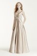 Long Satin Tank Ball Gown David's Bridal F15741