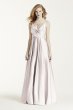 Long Satin Tank Ball Gown David's Bridal F15741