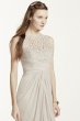 Sleeveless Long Mesh Dress with Corded Lace David's Bridal F15749