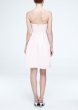 Short Strapless Faille Dress with Full Skirt David's Bridal F15810