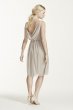 Short Mesh Bridesmaid Dress with Cowl Back David's Bridal F16007