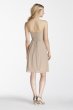 Short Strapless Bridesmaid Dress with Pleated Top David's Bridal F17048