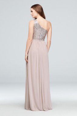 Spaghetti Strap Crepe-Back Satin Bridesmaid Dress David's Bridal F20009