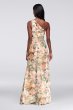 Long One Shoulder Printed Chiffon Dress David's Bridal F18055P