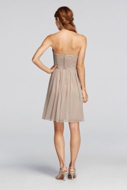 Flutter Sleeve Chiffon Short Bridesmaid Dress David's Bridal F20241