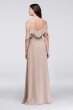 Cold-Shoulder Crinkle Chiffon Bridesmaid Dress David's Bridal F19508