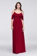 Cold-Shoulder Crinkle Chiffon Bridesmaid Dress David's Bridal F19508