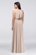 Soft Mesh Halter Bridesmaid Dress with Slim Sash David's Bridal F19533