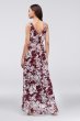 Printed Chiffon Faux-Wrap Bridesmaid Dress David's Bridal F19748P