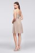 Y-Neck Mesh Short Bridesmaid Dress David's Bridal F19753