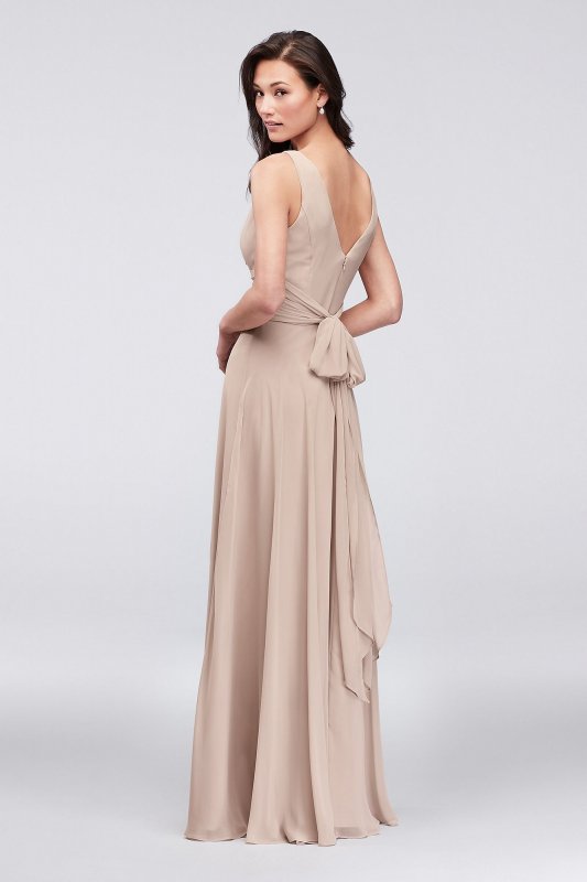 Surplice Tank Long Chiffon Bridesmaid Dress David's Bridal F19831