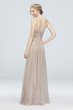 Plunging V-Neck Crinkle Chiffon Bridesmaid Dress David's Bridal F19837