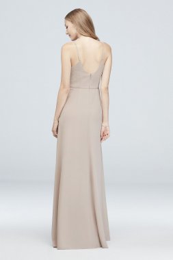 Chiffon V-Neck Spaghetti Strap Bridesmaid Dress David's Bridal F19935