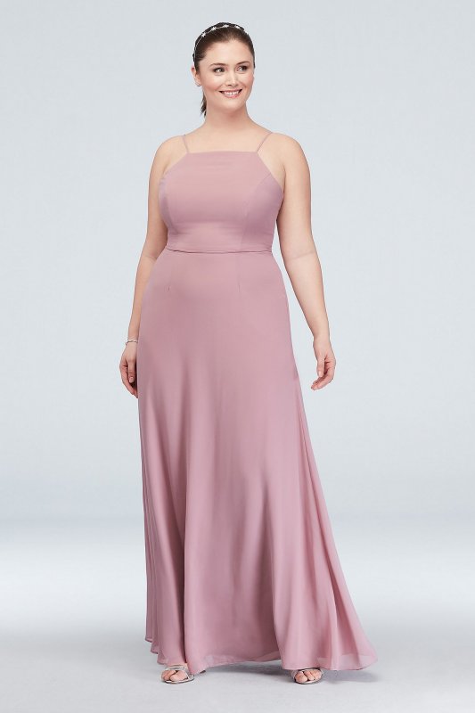 Chiffon High-Neck Bridesmaid Dress David's Bridal F19936