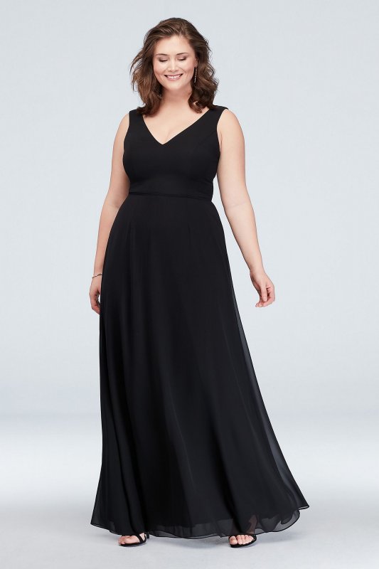 Chiffon V-Neck Tank Bridesmaid Dress David's Bridal F19938