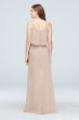 Flounced Crinkle Chiffon Tank Bridesmaid Dress David's Bridal F19939