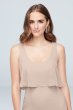 Flounced Crinkle Chiffon Tank Bridesmaid Dress David's Bridal F19939