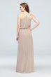 Blouson High-Neck Mesh Bridesmaid Dress David's Bridal F19941