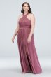 Crisscross High-Neck Mesh Bridesmaid Dress David's Bridal F19952