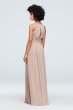 High-Neck Chiffon Bridesmaid Dress with Keyhole David's Bridal F19953