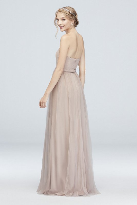 Style-Your-Way 6 Tie Tulle Long Bridesmaid Dress David's Bridal F19958