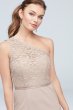 Lace Stretch Crepe One-Shoulder Bridesmaid Dress David's Bridal F19977