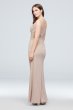 Mesh Tank Bridesmaid Dress with Lace Inset David's Bridal F19983