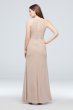 High-Neck Bridesmaid Dress with Cascade Twist David's Bridal F19992