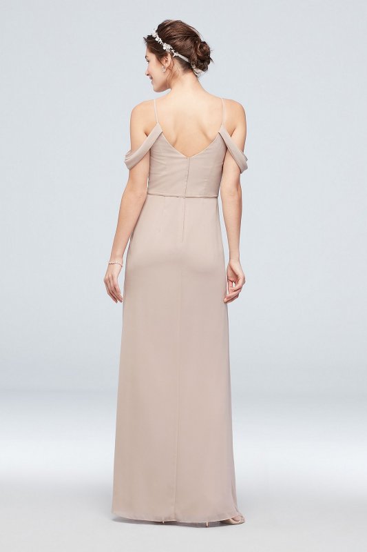 Off-the-Shoulder Bridesmaid Dress with Cascade David's Bridal F20010