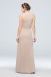 High-Neck Chiffon Bridesmaid Dress with Cascade David's Bridal F20014