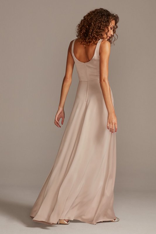 Crepe-Back Satin Scoop Tank Bridesmaid Dress David's Bridal F20098