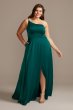 Crepe-Back Satin One-Shoulder Bridesmaid Dress David's Bridal F20099