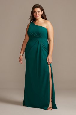 Spaghetti Strap Crepe-Back Satin Bridesmaid Dress David's Bridal F20009