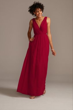 Tank Pleated Soft Net Bridesmaid Dress David's Bridal F20110