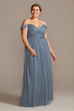 Tank Pleated Soft Net Bridesmaid Dress David's Bridal F20110