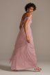 Off-the-Shoulder Pleated Soft Net Bridesmaid Dress David's Bridal F20116