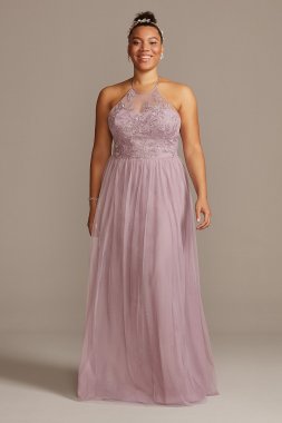 Side-Ruched One-Shoulder Bridesmaid Dress David's Bridal POB17003