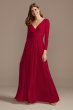 Mesh Illusion Long Sleeve Bridesmaid Dress David's Bridal F20170