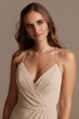 Bridesmaid Dress with Tulip Hem Chiffon Midi David's Bridal F20175