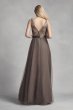 Tulle Surplice Bridesmaid Dress with Lace Back White by Vera Wang VW360322