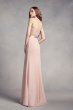 Chiffon Bridesmaid Gown with Lace Back and Inset White by Vera Wang VW360352