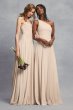 Strapless Georgette Sheath Bridesmaid Dress White by Vera Wang VW360451