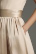 High-Neck Crepe Halter Bridesmaid Gown with Sash White by Vera Wang VW360463