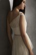 Bobbin Net One Shoulder Flange Bridesmaid Dress White by Vera Wang VW360504