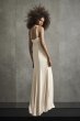 One Shoulder Jersey Satin Trim Bridesmaid Dress White by Vera Wang VW360513