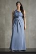 One Shoulder Jersey Satin Trim Bridesmaid Dress White by Vera Wang VW360513